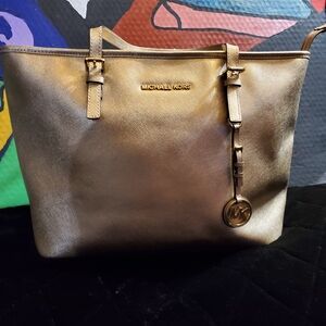 Michael Kors Metallic Gold Tote